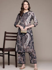 Women Paisley Printed Regular Kurta with Palazzos