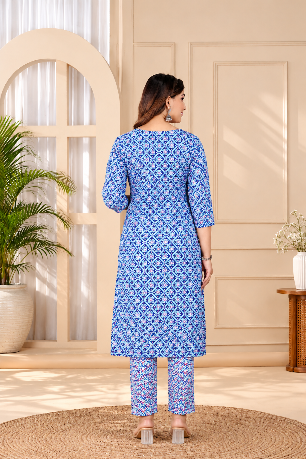 Blue collared neck kurti