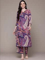 Women Paisley Printed Regular Kurta with Trousers
