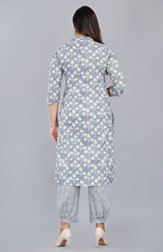 Grey Kurtis with afghani pant
