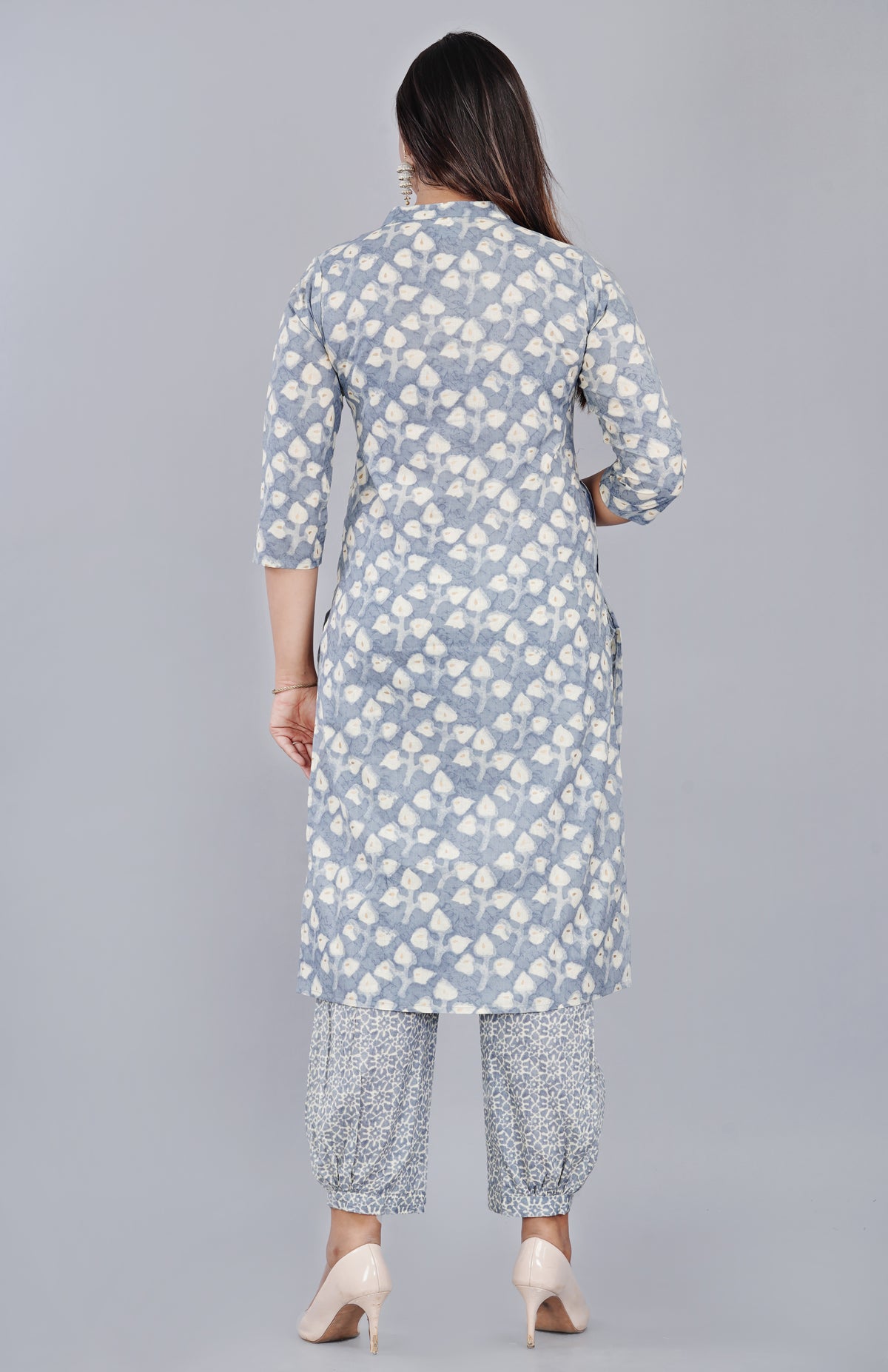 Grey Kurtis with afghani pant