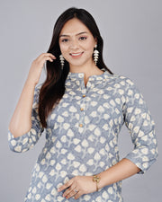 Grey Kurtis with afghani pant