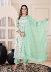 Pink floral nayra cut kurti dupatta pant