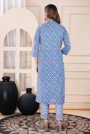 Blue collared neck kurti
