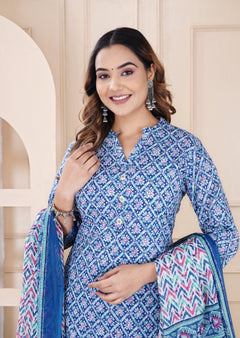 Blue collared neck kurti