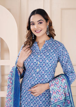 Blue collared neck kurti