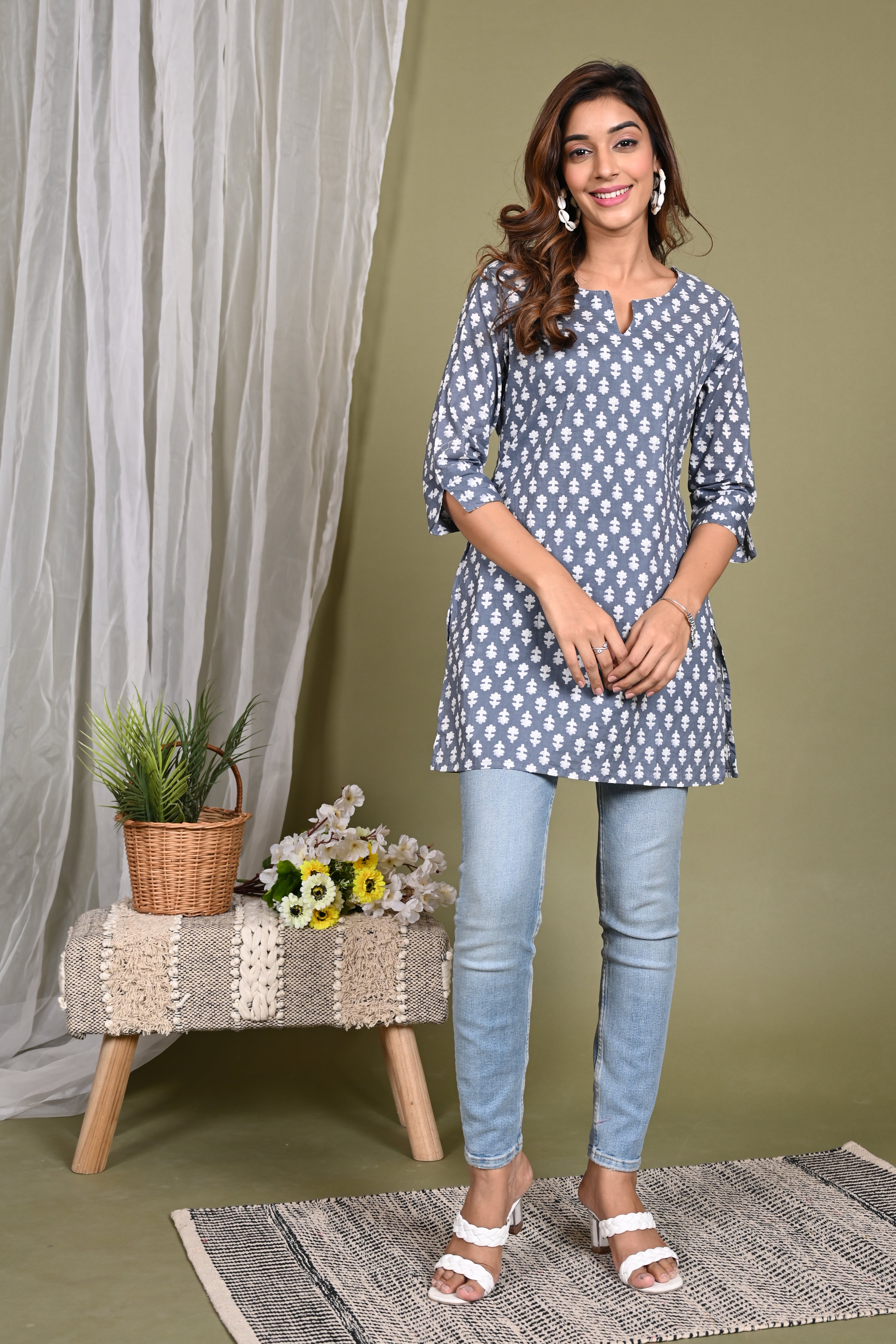 Navy short kurti