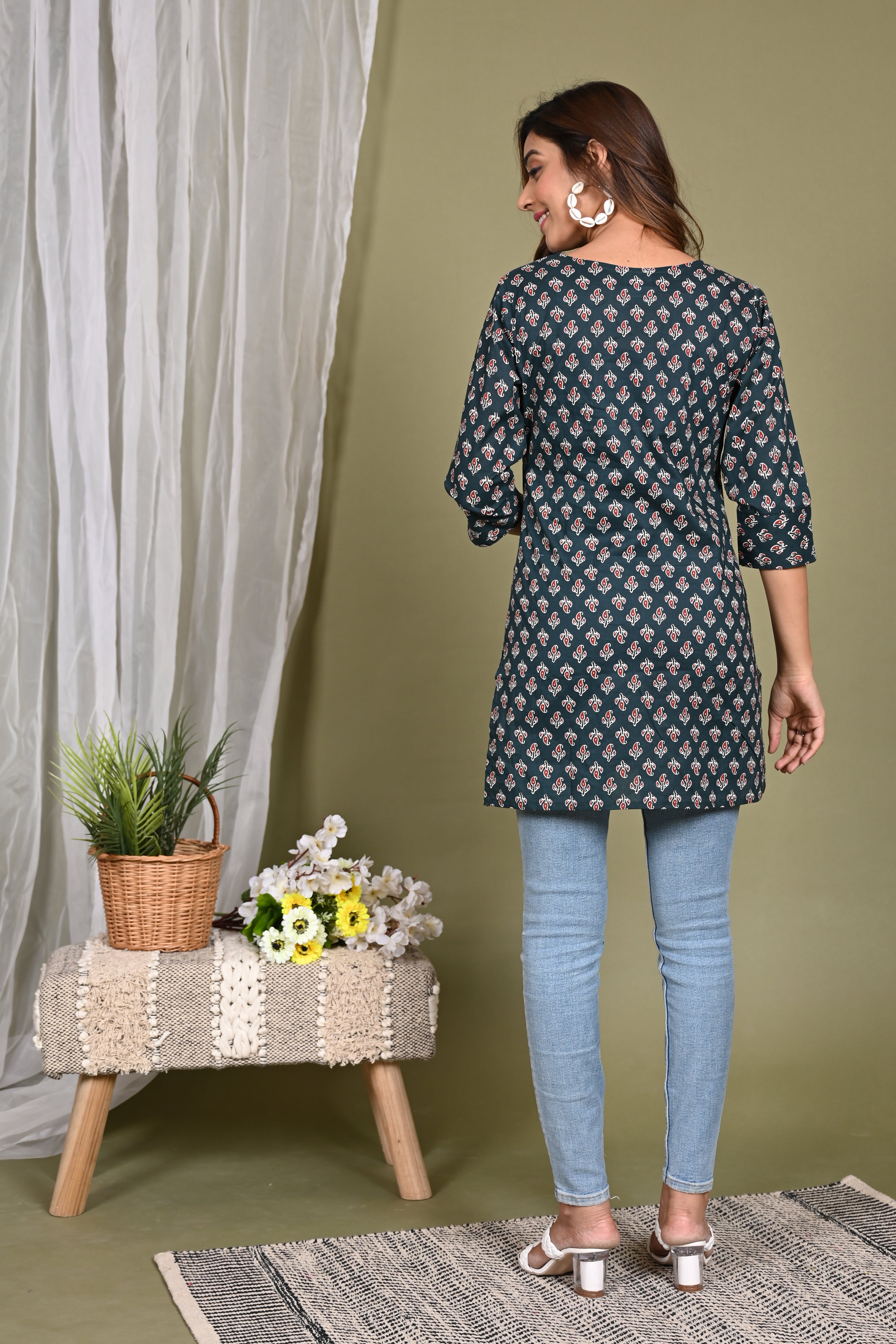 Navy short kurti