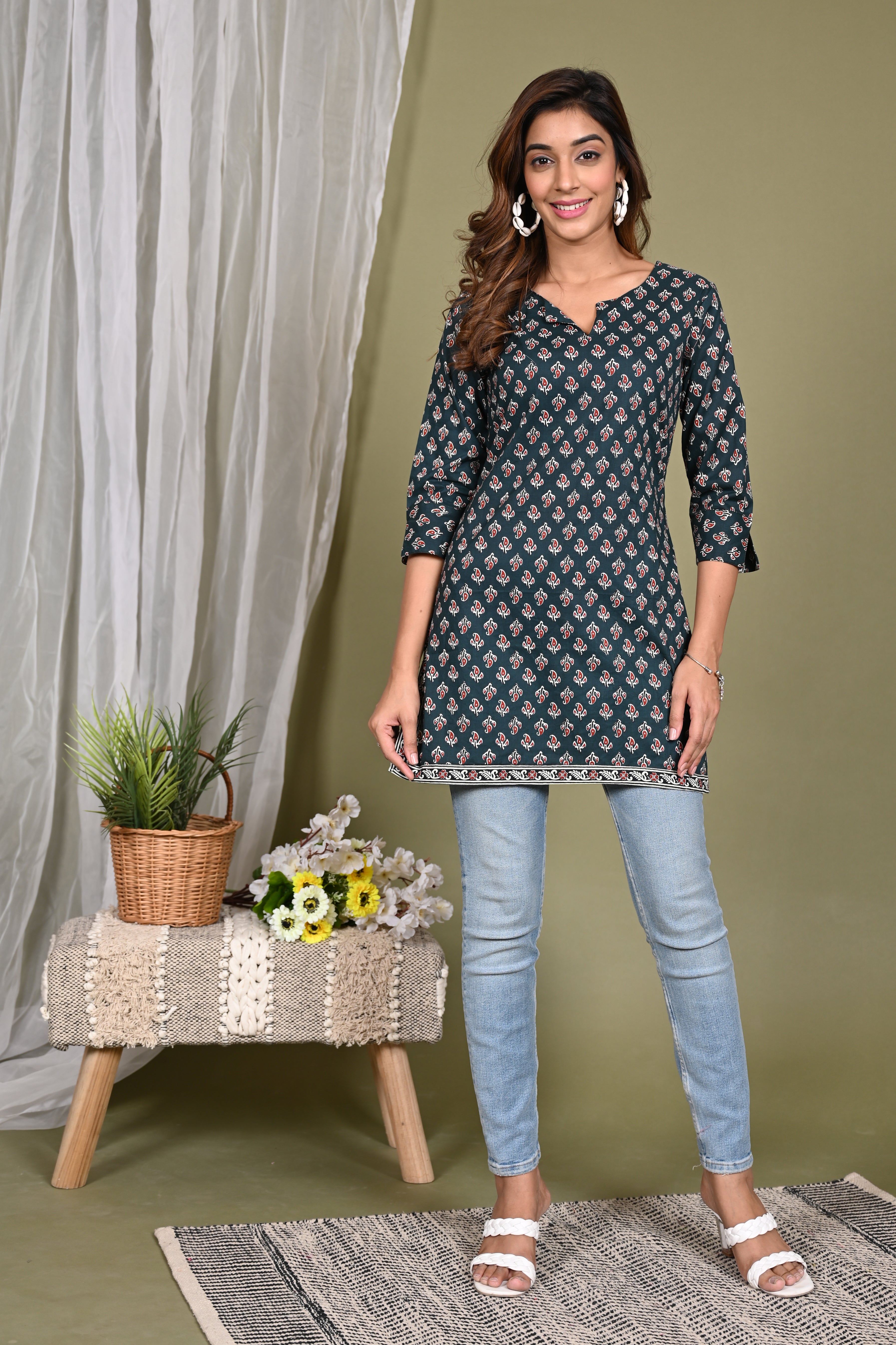 Navy short kurti