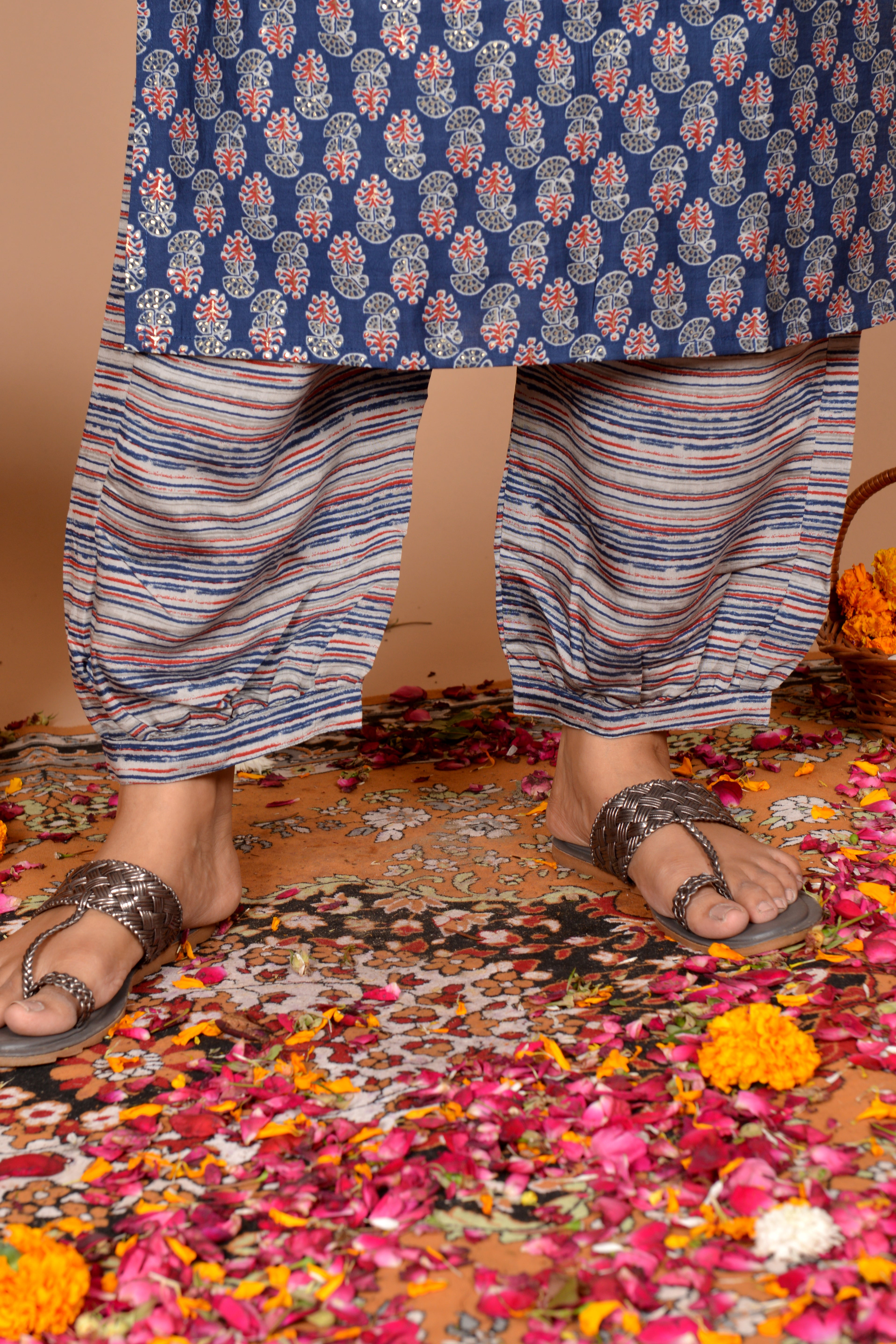 navy,rose gold,grey Kurti pant set