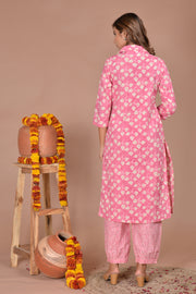 Pink Kurtis with afghani pant