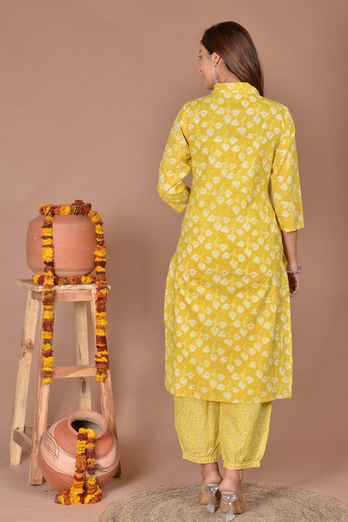 yellow ,pink,rama,grey kurti afghani pant set