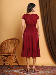 Rajools Solid Viscose Rayon A-line Kurta for Women