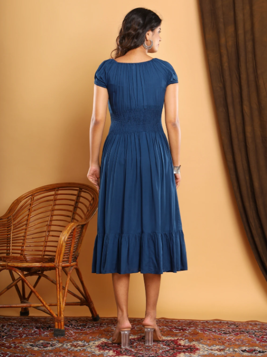Rajools Solid Viscose Rayon A-line Kurta for Women