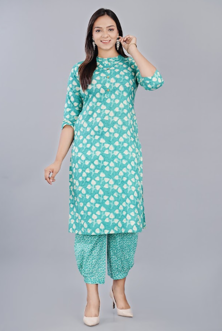 kurti paired with Baloon pant