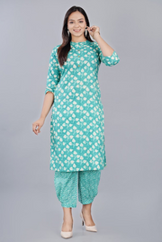 kurti paired with Baloon pant