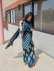 Blue Farsi salwar dupatta set