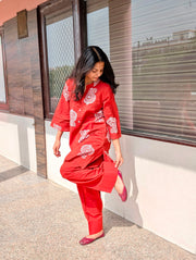 Red Farsi salwar set