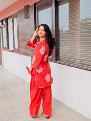 Red Farsi salwar set