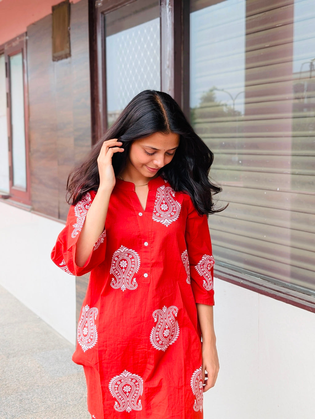 Red Farsi salwar set