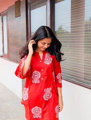Red Farsi salwar set