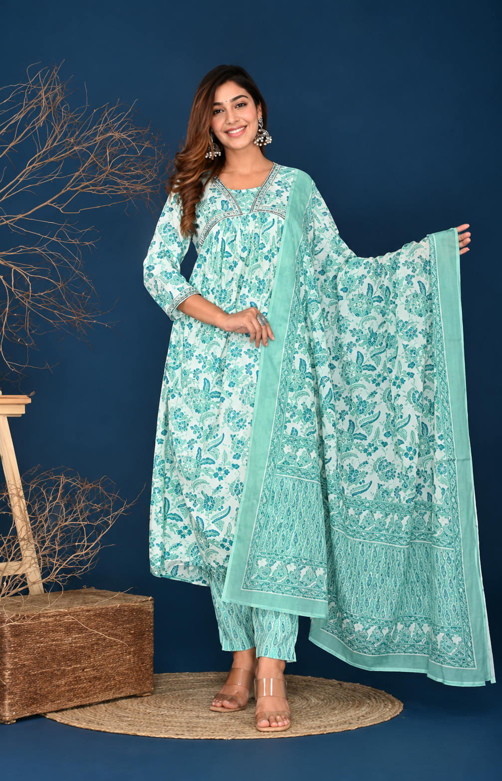 Teal and pink Alya cut