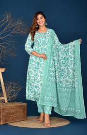 Teal and pink Alya cut